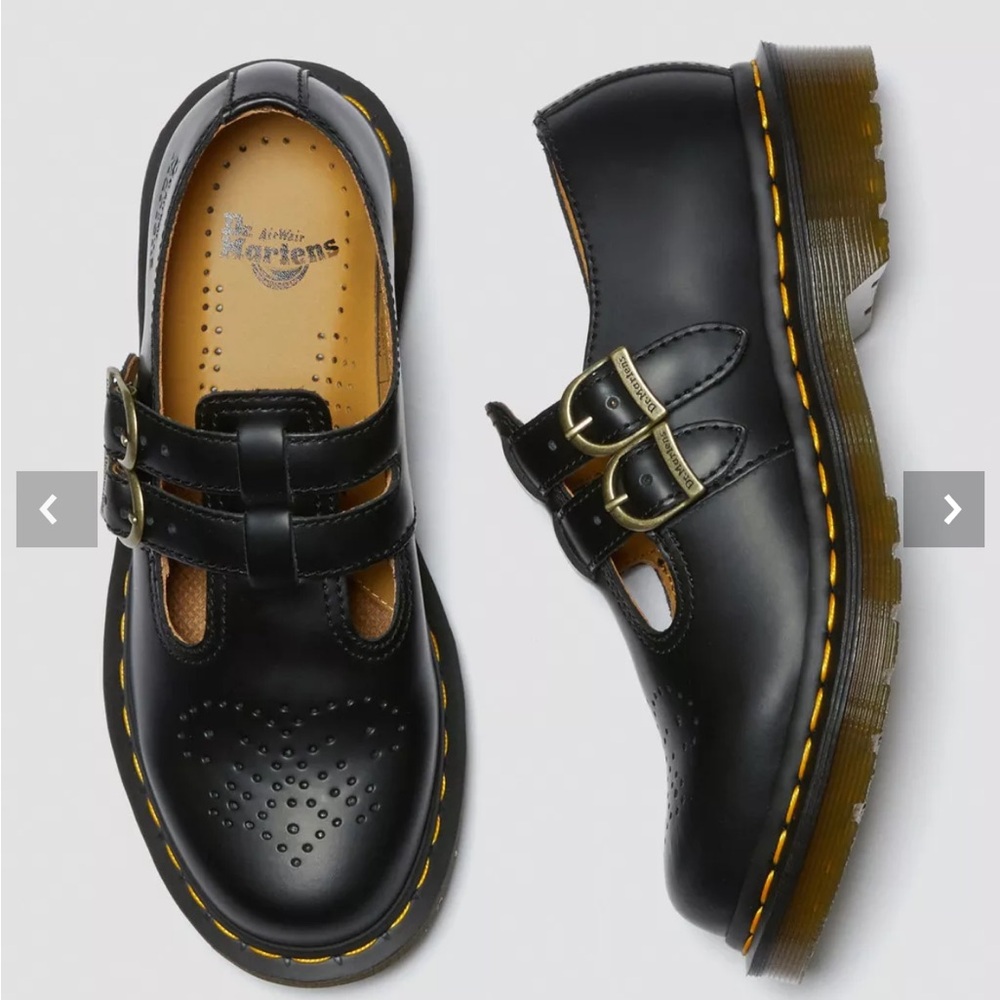 Dr martens Black Leather Mary Jane Shoes - Picture 2 of 3